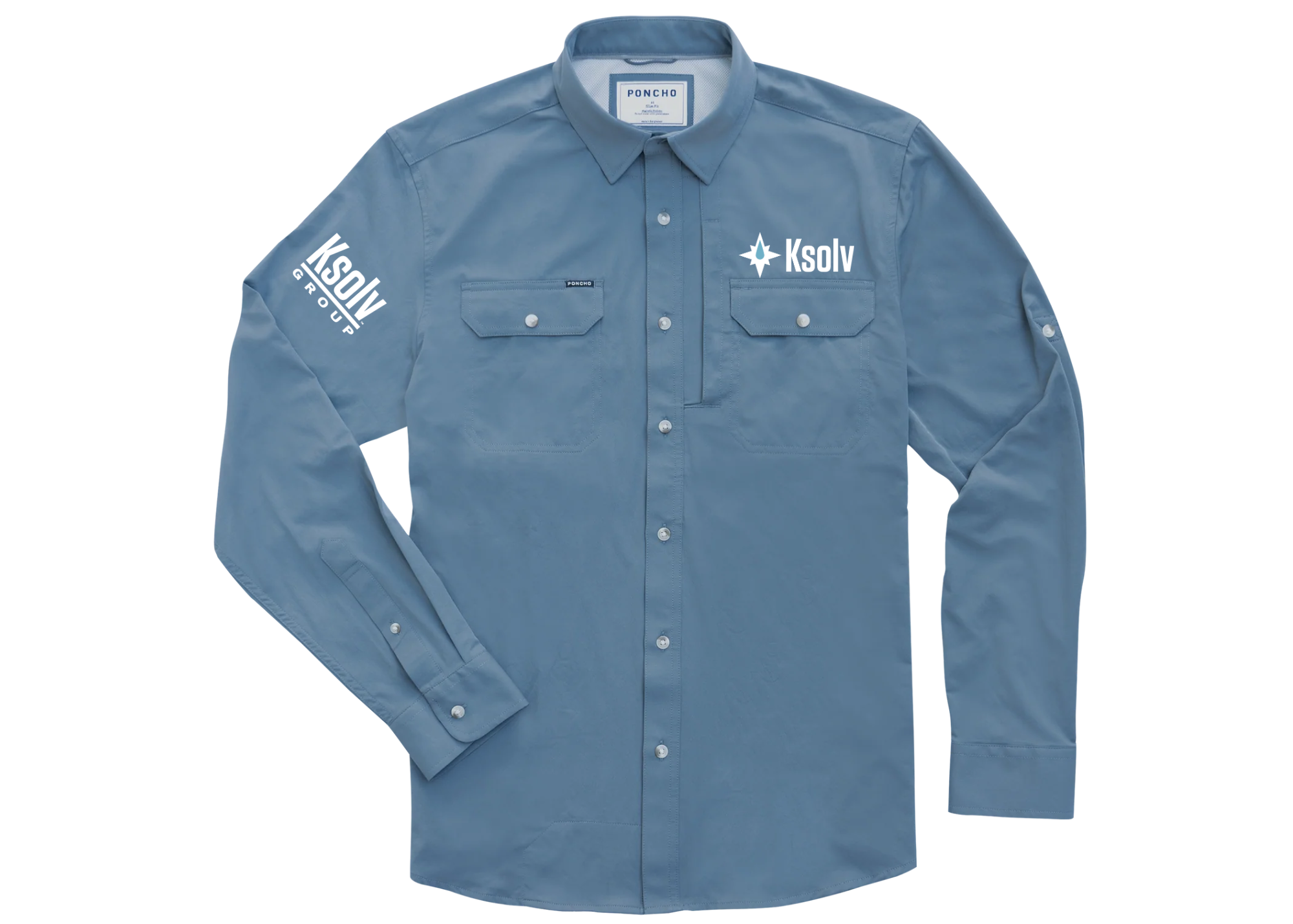 Long Sleeve K-Solv Poncho Shirt - Slate