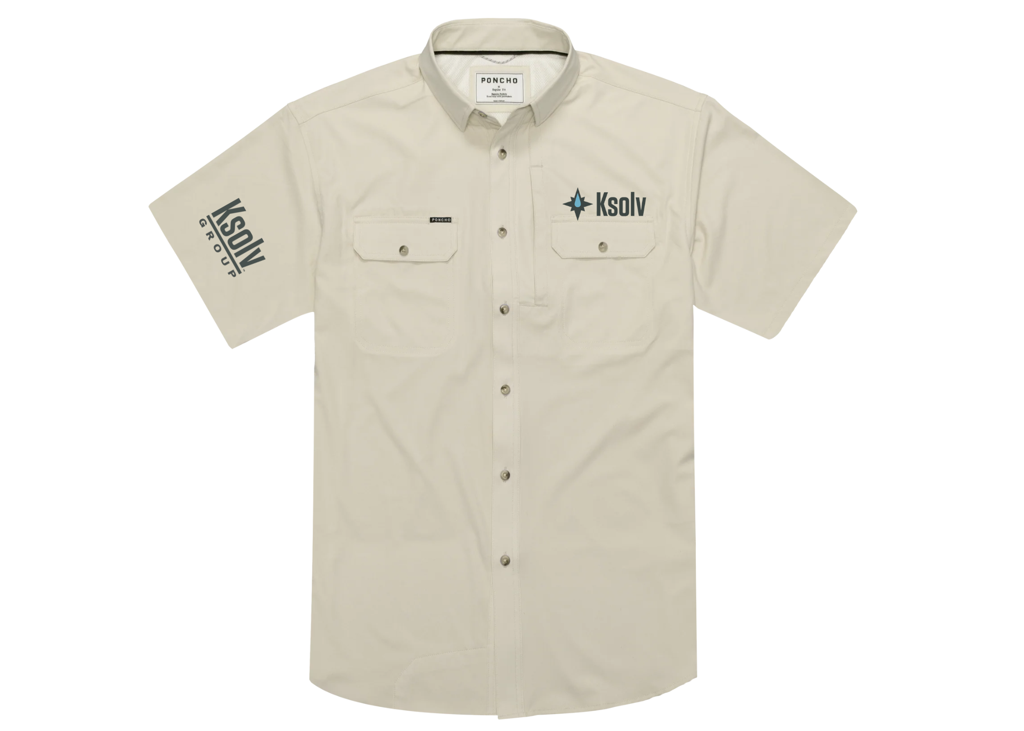 Short Sleeve K-Solv Poncho Shirt - Tan
