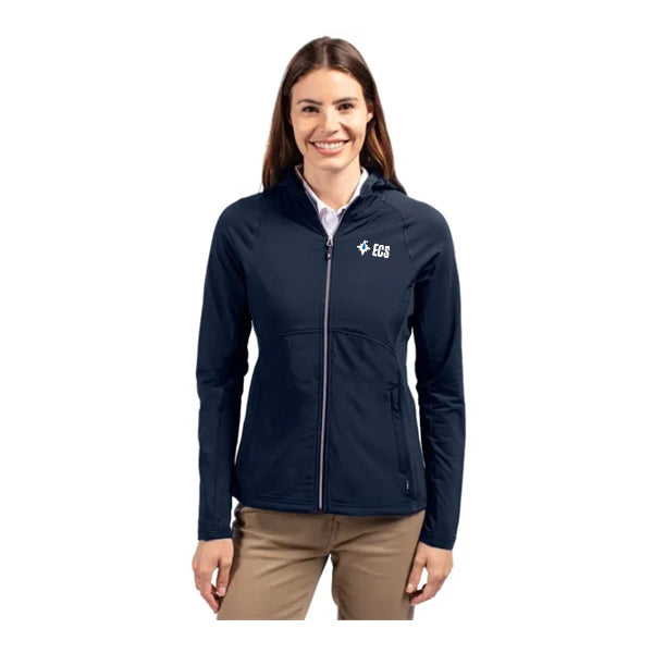 Cutter & Buck Adapt Eco Knit Hybrid Recycled Womens Full Zip Jacket